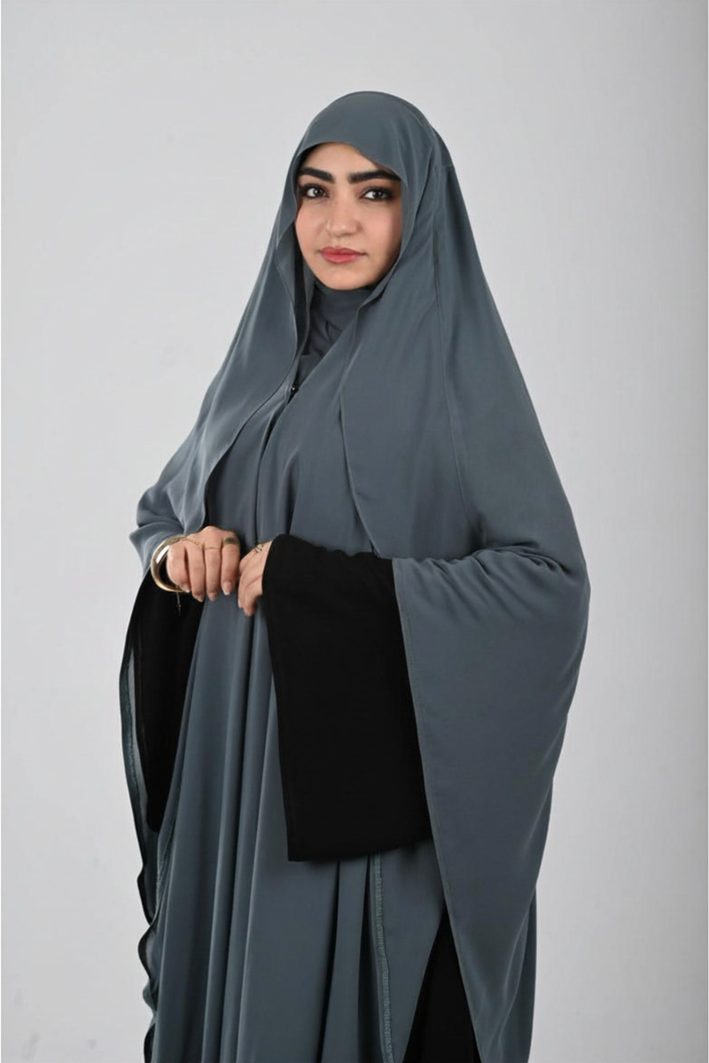 وشاح مينت خمار كويتي شيفون