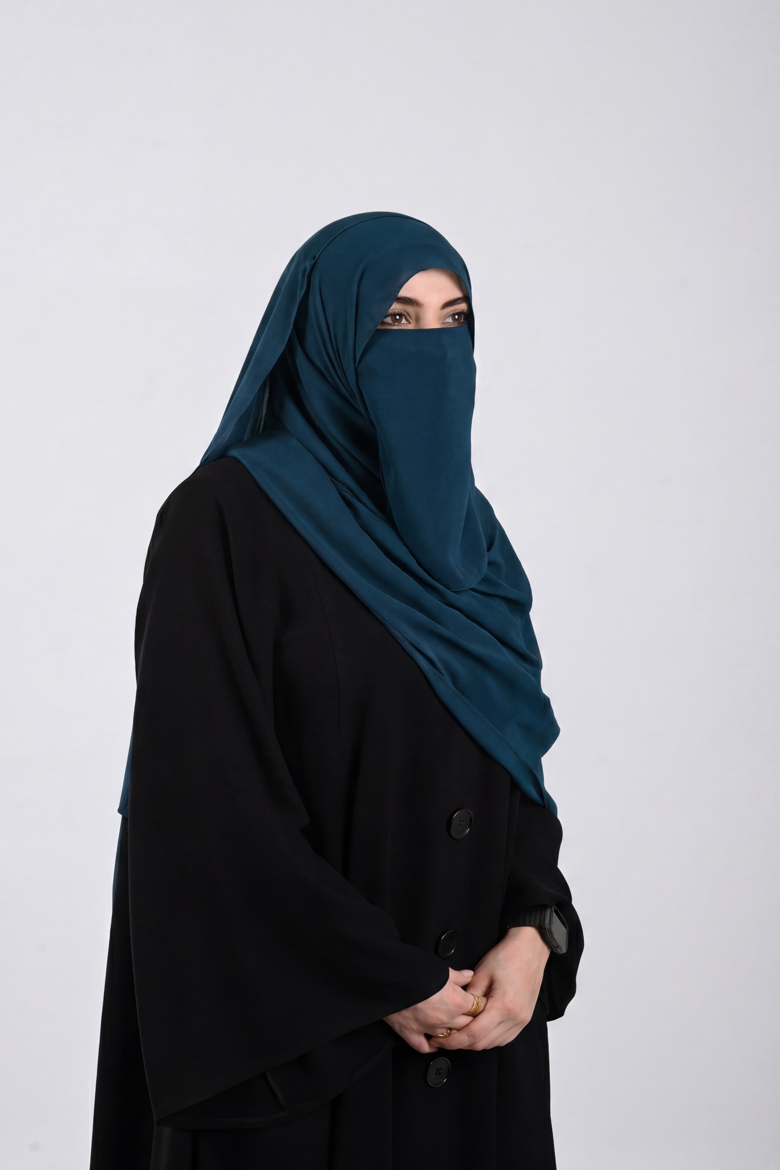 نقاب اللثمة شيفون كوري خفيف ومريح للاستخدام اليومي